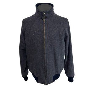 Vintage PENDLETON Country Traditionals Wool Jacket Blue Gray Full Zip Size LARGE